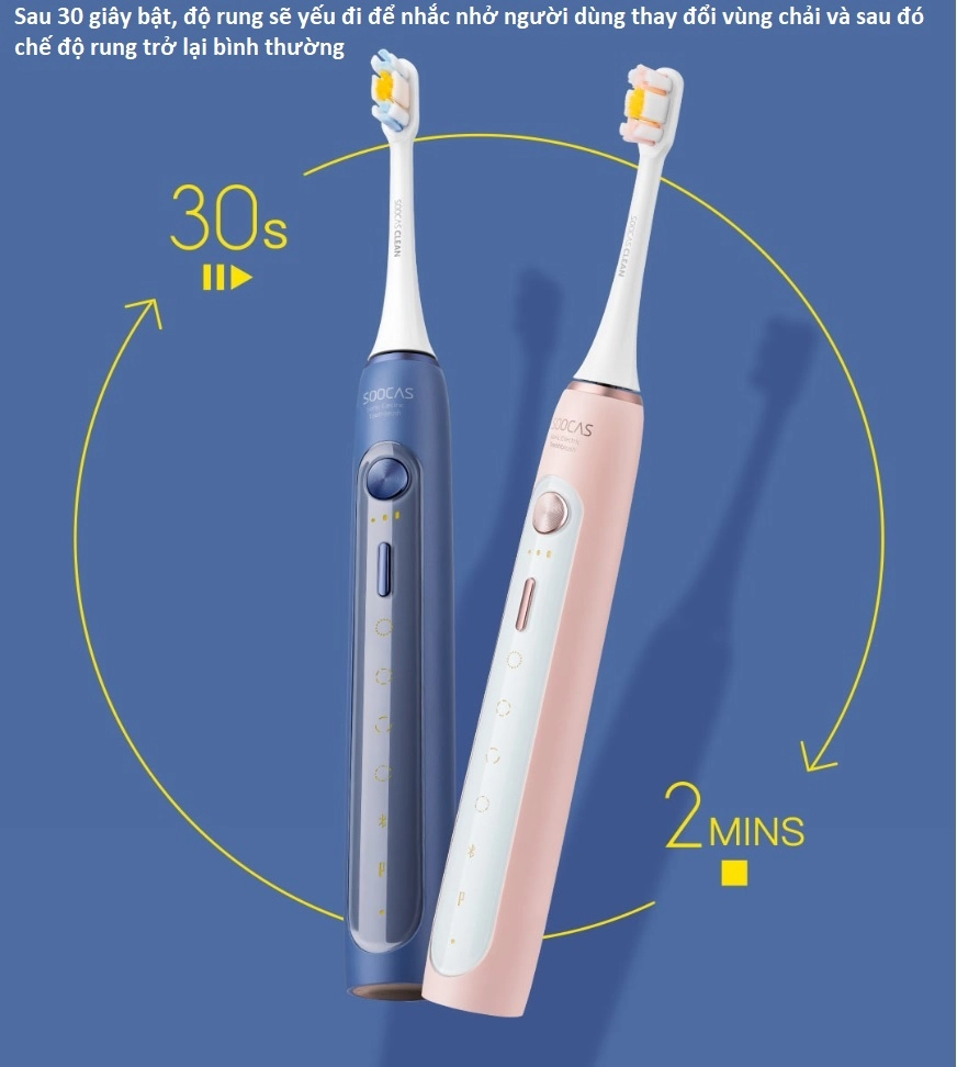 Bàn chải đánh răng điện Xiaomi SOOCAS X5 (gồm phụ kiện đi kèm)